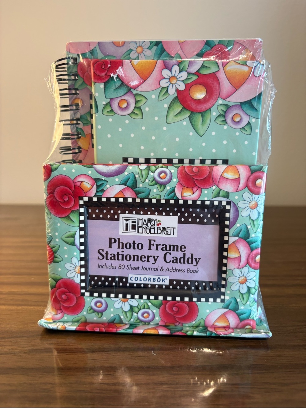 NEW Colorbok Mary Engelbreit Yellow Photo Frame Stationery “Bloom” Life Caddy